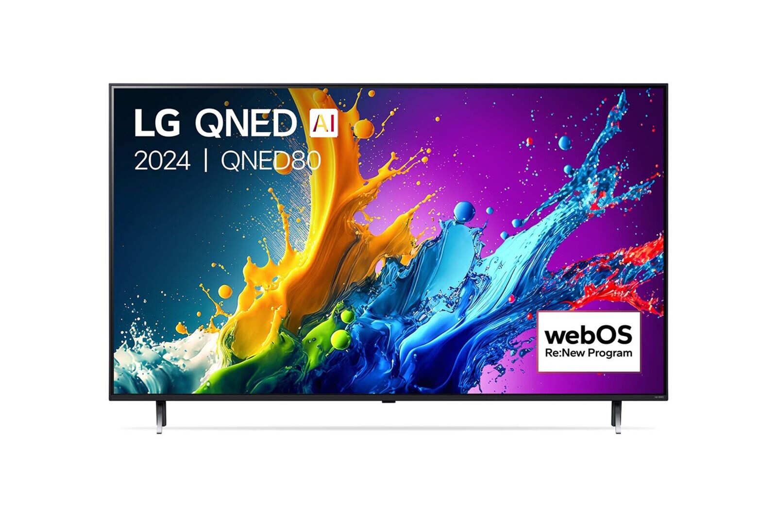 LG QNED80 AI 4K Smart TV 2024, 43 inch 43QNED80T6A met Alpha 5 AI-processor 4K Gen7 en WebOS