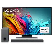 LG 55 Inch LG QNED QNED87 4K Smart TV & DS80QY 3.1.3 Channel soundbar, 55QNED87T6B.DS80QY