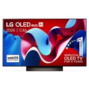 LG 48 Inch LG OLED evo AI C4 4K Smart TV 2024, OLED48C46LA