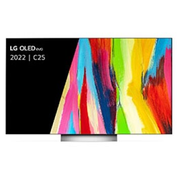 Vooraanzicht met LG OLED evo Gallery Edition op het scherm