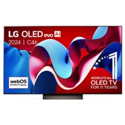 LG 55 Inch LG OLED evo AI C4 4K Smart TV 2024, OLED55C46LA