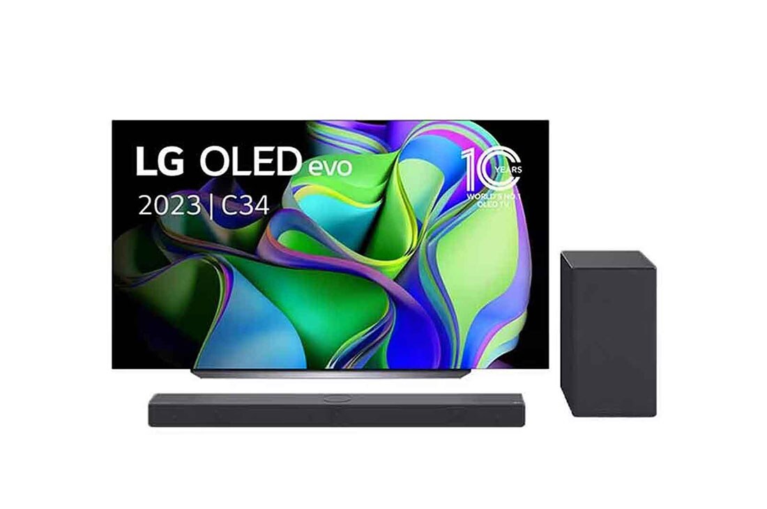 LG OLED65C34LA & DSC9S Soundbar, OLED65C34LA.DSC9S