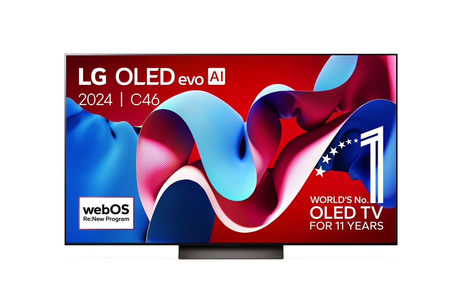 LG 65 Inch LG OLED evo AI C4 4K Smart TV 2024, OLED65C46LA