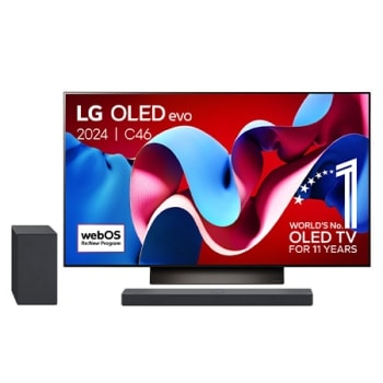 LG OLED evo C4 AI 4K Smart TV 2024, 65 inch OLED65C46LA gebundeld met DSC9S 3.1-kanaals Soundbar