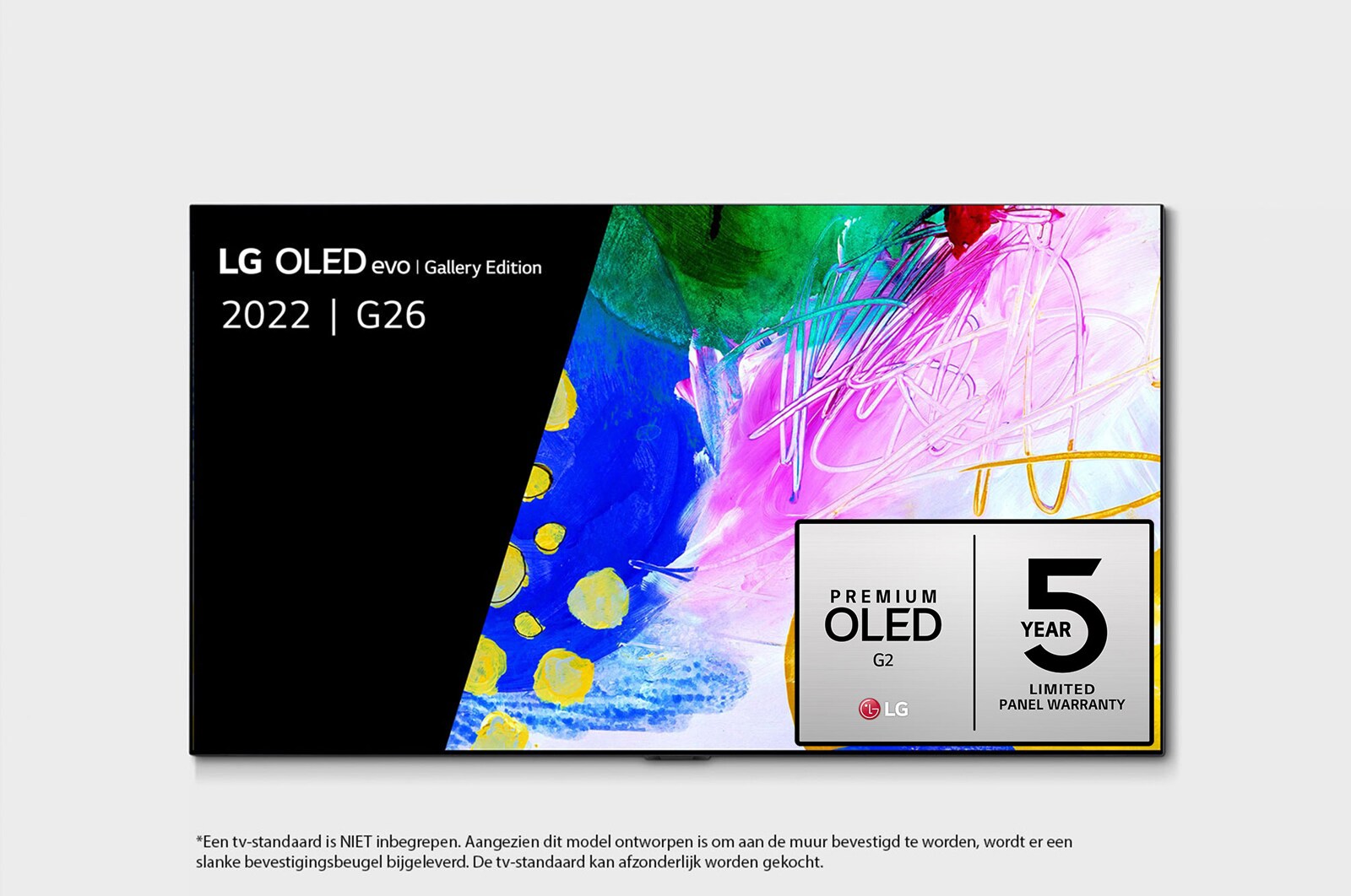 LG 65" G2 OLED evo Gallery Edition, OLED65G26LA