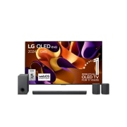 LG 77 Inch LG OLED evo G4 4K Smart TV OLED77G4 & DS95QR 9.1.5 channel soundbar, OLED77G45LW.DS95QR