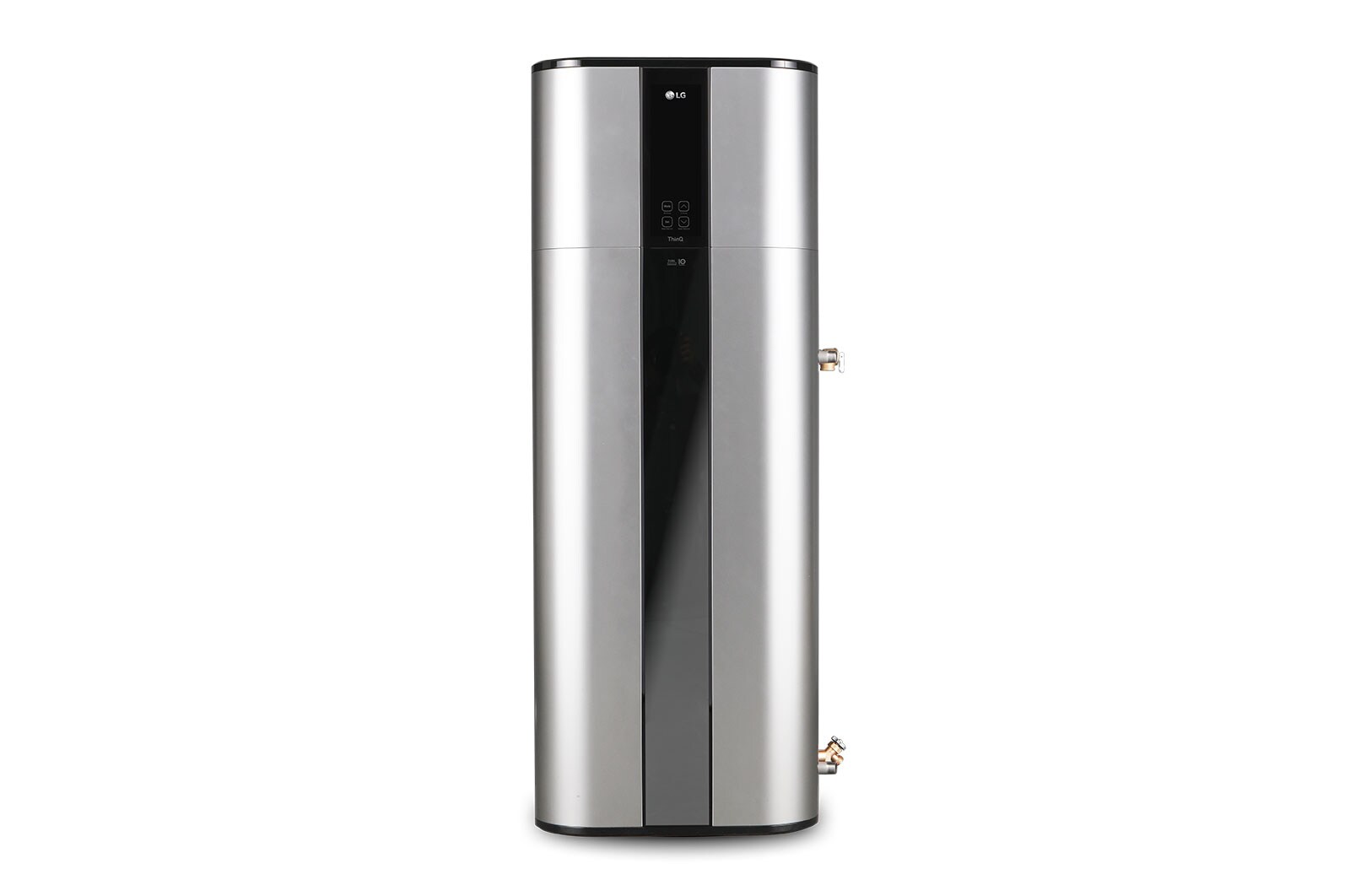 Vue de face de 200L, Inverter warmtepompboiler, Dual Inverter HeatPump. Stil en energiezuinig met strak design en Hot Water Control WH20S.F5
