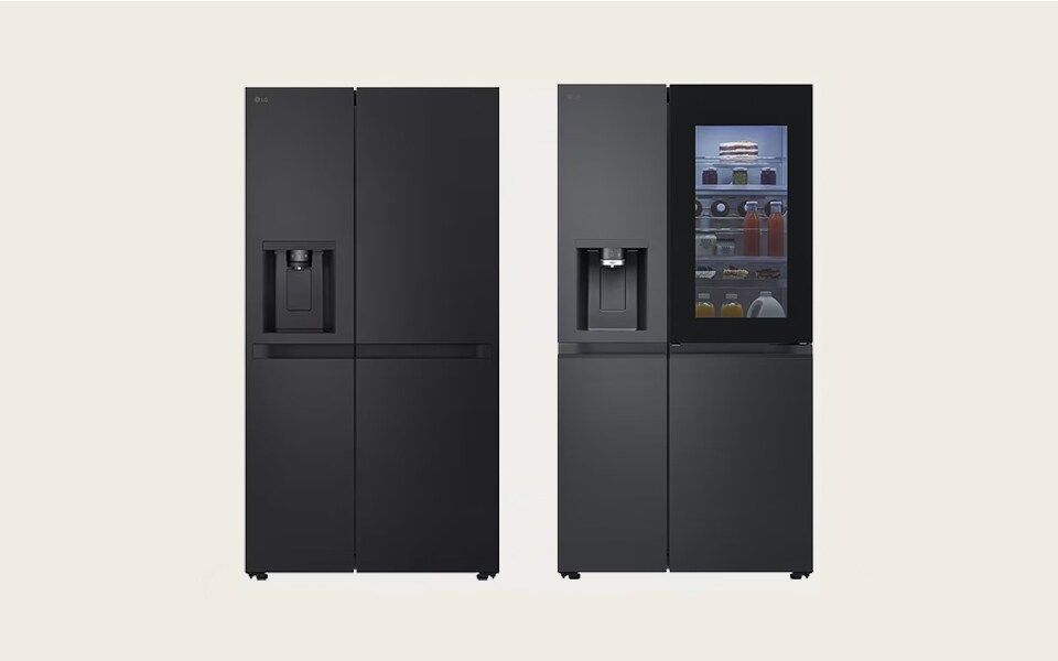 two american style fridge freezers