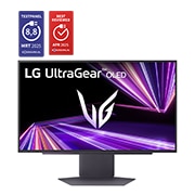 Vooraanzicht van LG UltraGear™ 27-inch OLED 480Hz QHD Gaming Monitor | 0.03ms (GtG), DP 2.1, DisplayHDR True Black 400  27GX790A-B