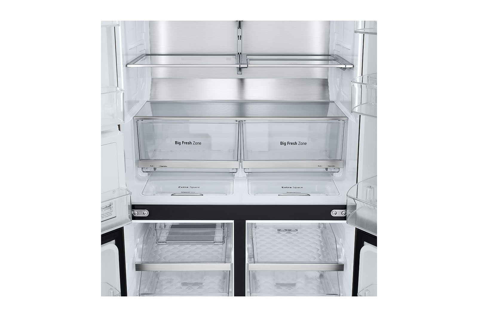LG 642L French Door Fridge, with InstaView Door-In-Door®, in Black Stainless Finish, GF-V700BSLC
