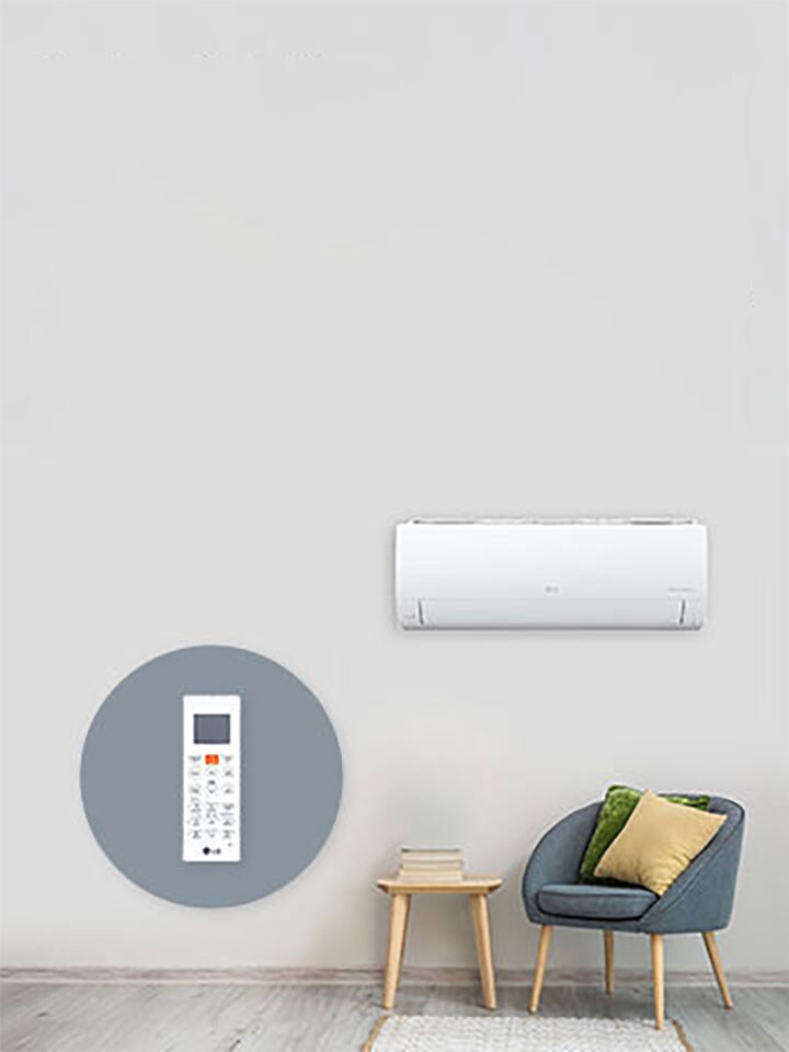 Esta es una imagen del  aire acondicionado LG y su accesorio.