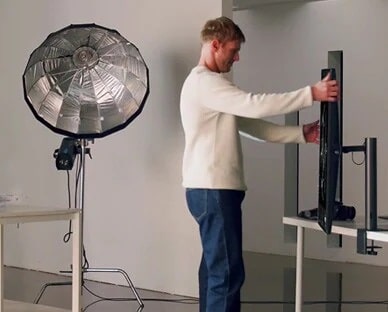 Escena de un fotógrafo con Ergo