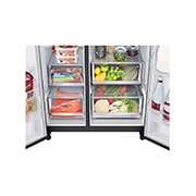 LG Refrigeradora Side By Side 22.4pᶟ (Net) / 24pᶟ (Gross) ThinQ™ Door-in-Door™ Craft Ice™ Negro Mate, LS66SXTC.AMCCPNM