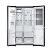 LG Refrigeradora Side By Side 22.4pᶟ (Net) / 24pᶟ (Gross) ThinQ™ Door-in-Door™ Craft Ice™ Negro Mate, LS66SXTC.AMCCPNM