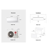 LG Aire Acondicionado LG DUALCOOL Inverter, 12,000 BTU/h, Solo Frío, 220V, Compresor Dual Inverter con 10 años de garantía, Pre Filtro, Recubrimiento Gold Fin™ en la condensadora., VX122C1