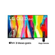 LG OLED 55'' C2 evo Smart TV con ThinQ AI (Inteligencia Artificial), Vista frontal , OLED55C2PSA