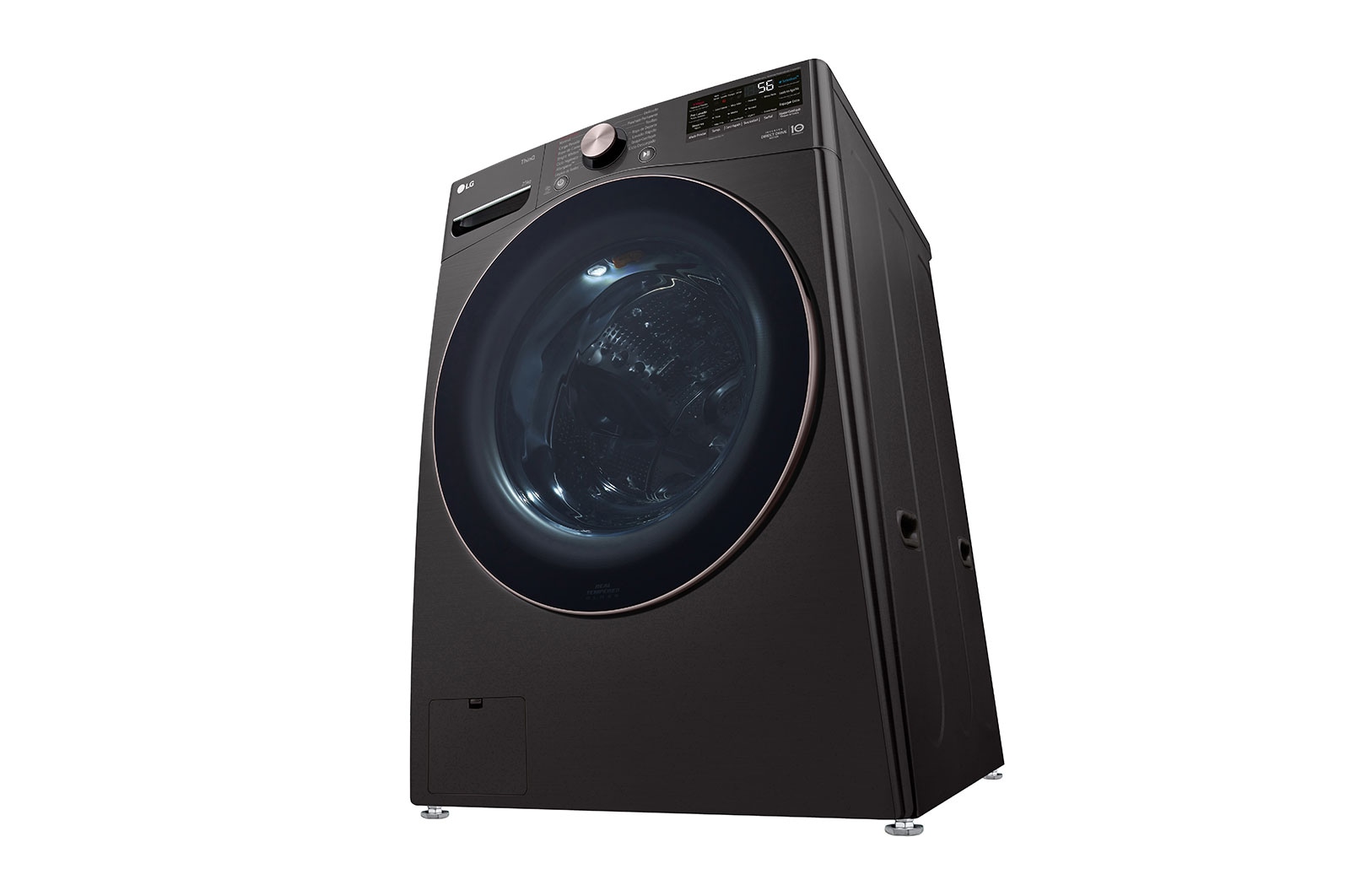 LG Lavadora Carga Frontal 25kg/55lbs LG TurboWash™ 360° Steam™ Black Steel , WM25BV2S6BR