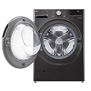 LG Lavadora Carga Frontal 25kg/55lbs LG TurboWash™ 360° Steam™ Black Steel , WM25BV2S6BR