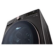 LG Lavadora Carga Frontal 25kg/55lbs LG TurboWash™ 360° Steam™ Black Steel , WM25BV2S6BR