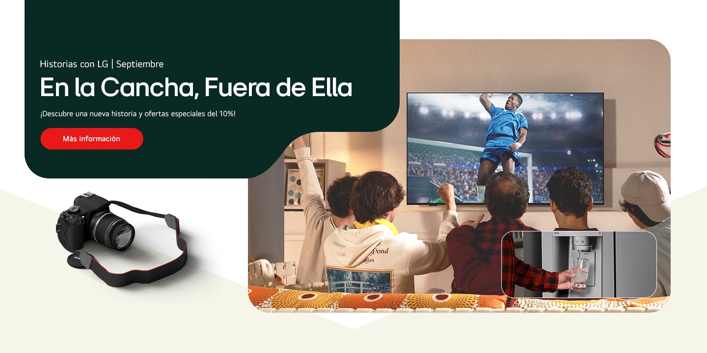 Imagen de una persona con electrodomésticos LG