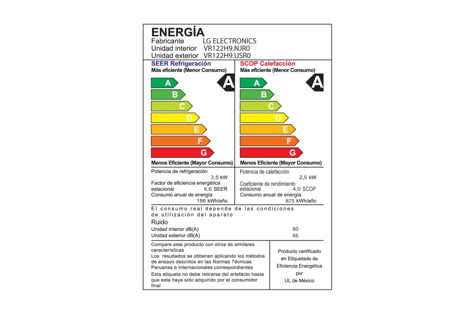 LG ARTCOOL, Aire Acondicionado Inverter 24000 BTU. Frío/Calor, VR242H8