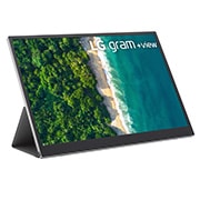 LG gram +view – Pantalla Dual Portátil 32:10 (16” WQXGA 16:10 (2560 x 1600) Panel IPS, DCI-P3 99%, Antireflejos, Rotación Automática); USB Type-C™; Ultraligera de sólo 670g de peso., 16MQ70