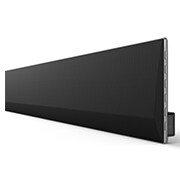 'Front view of LG Soundbar SG10TY's side corner