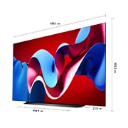 Left-facing side view of LG OLED evo TV, OLED C4