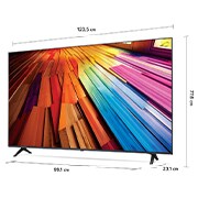 Vista frontal del TV LG UHD, UT80