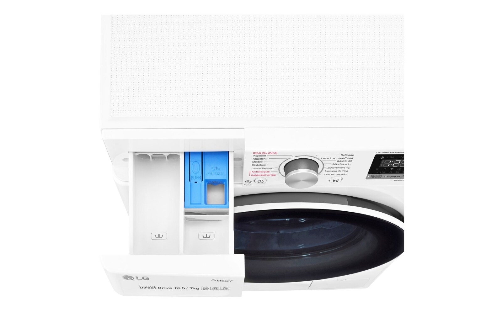 LG Lavaseca de 10.5 kg de Lavado y 07 kg de Secado, carga frontal con AI DD, Steam y conectividad Wi-Fi, WD10WVC4S6