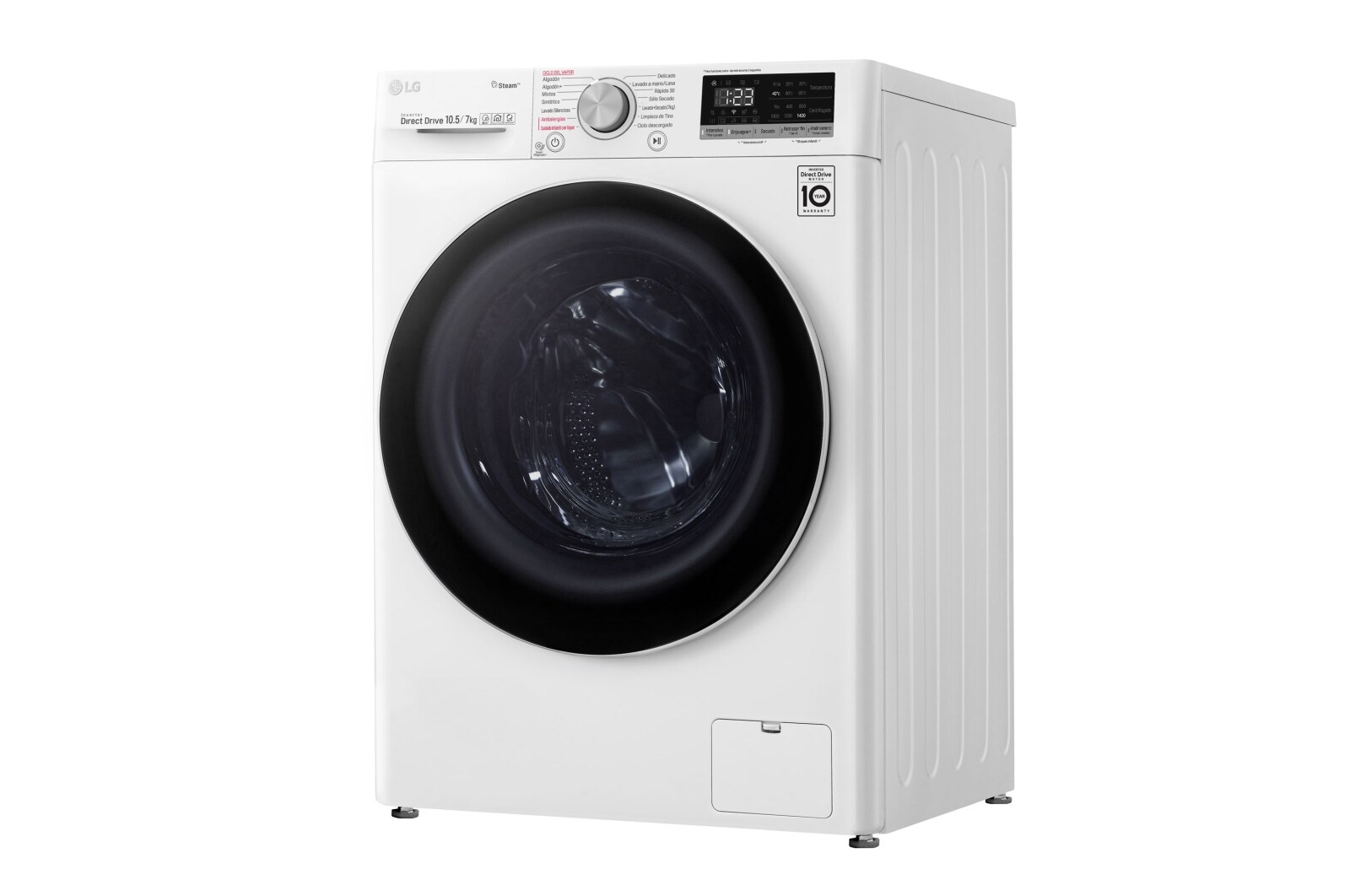 LG Lavaseca de 10.5 kg de Lavado y 07 kg de Secado, carga frontal con AI DD, Steam y conectividad Wi-Fi, WD10WVC4S6