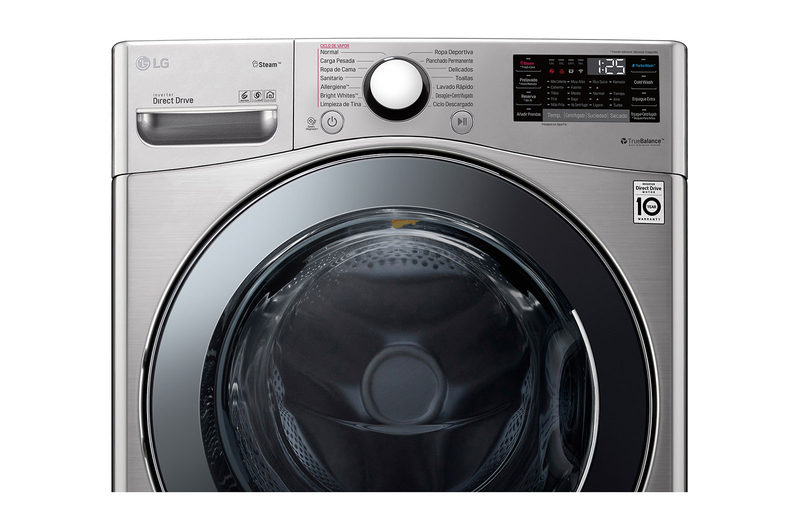 LG Lavaseca de 20kg de Lavado y 11kg de Secado, carga frontal con 6MotionDD, Steam y conectividad Wi-Fi, WD20VV2S6
