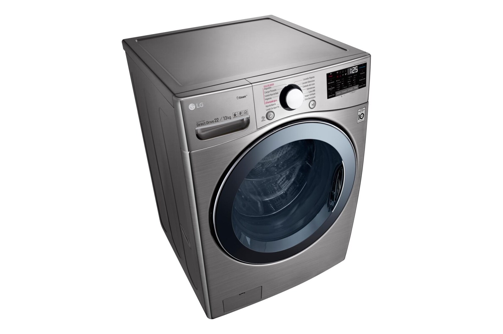 LG Lavaseca de 22 kg de Lavado y 13 kg de Secado, carga frontal con 6MotionDD, Steam y conectividad Wi-Fi, WD22VV2S6