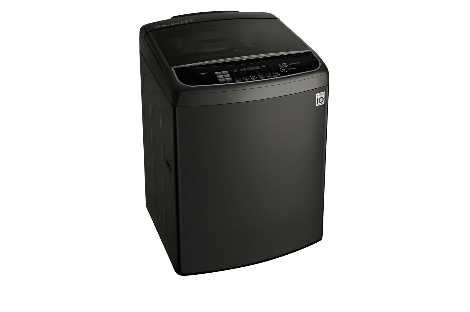 LG Lavadora de 22 kg con TurboWash 3D y ThinQ, negro acero, WT22BSS6H