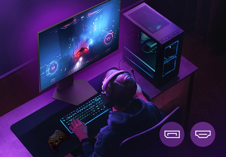 Los jugadores disfrutan de un juego con una frecuencia de actualización de 240 Hz compatible con DP 1.4 o HDMI 2.1.