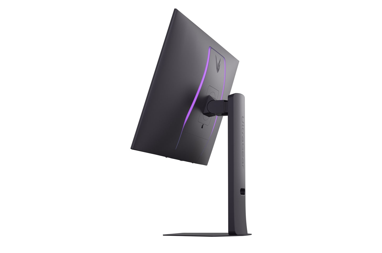 side view of a tilted monitor
