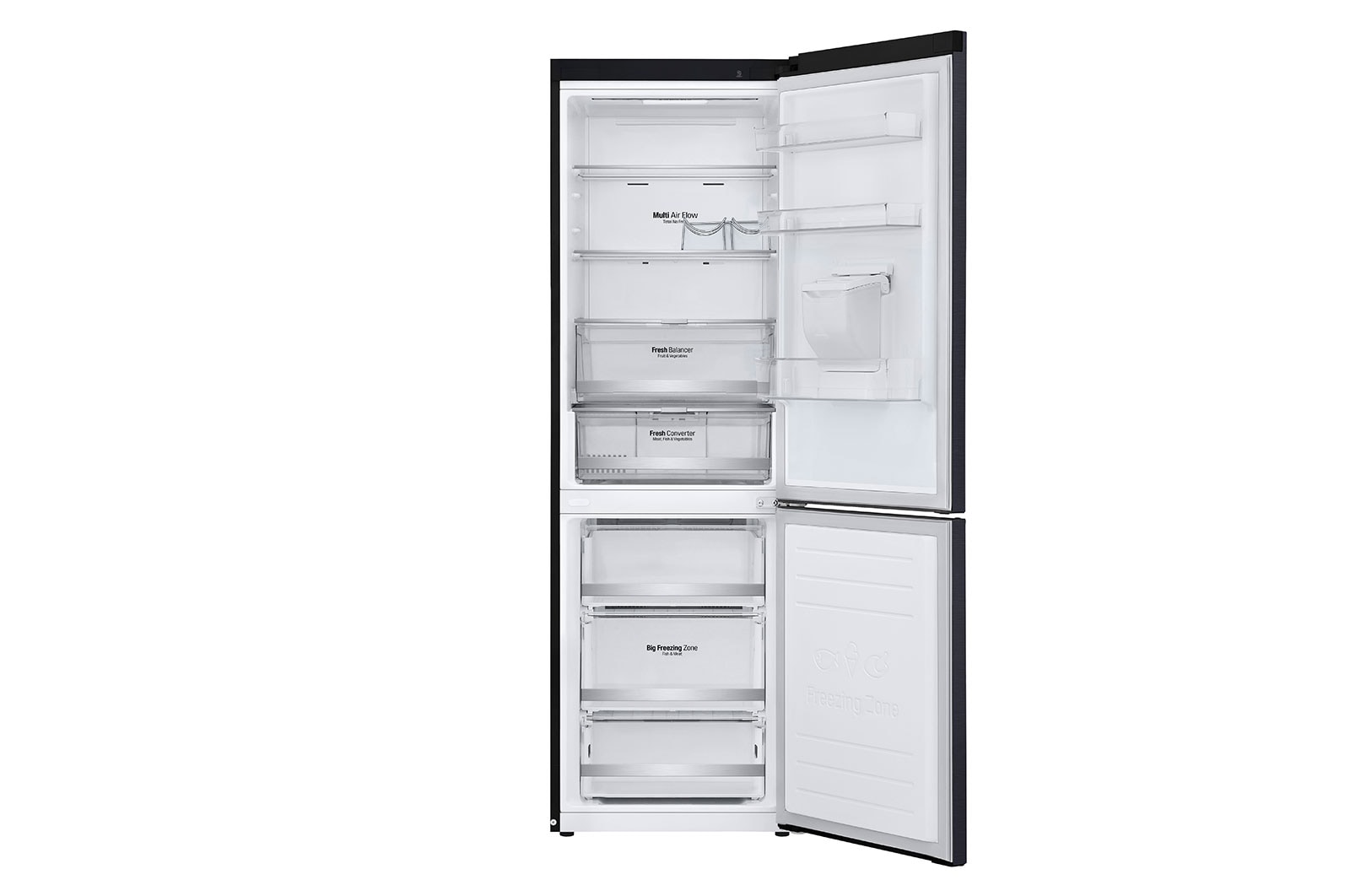 LG Refrigeradora Bottom Freezer 336L con Múltiple Flujo de Aire, GB37WGT