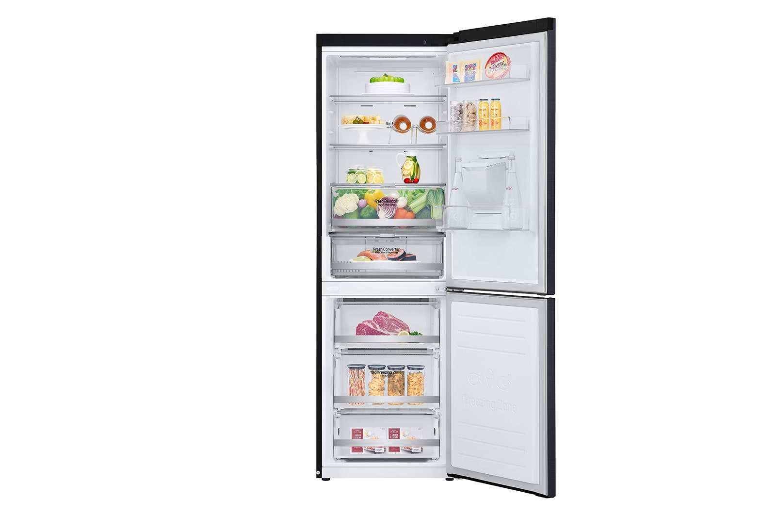 LG Refrigeradora Bottom Freezer 336L con Múltiple Flujo de Aire, GB37WGT