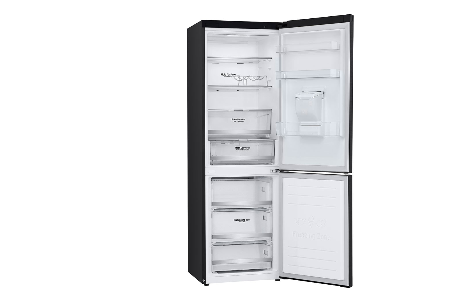 LG Refrigeradora Bottom Freezer 336L con Múltiple Flujo de Aire, GB37WGT