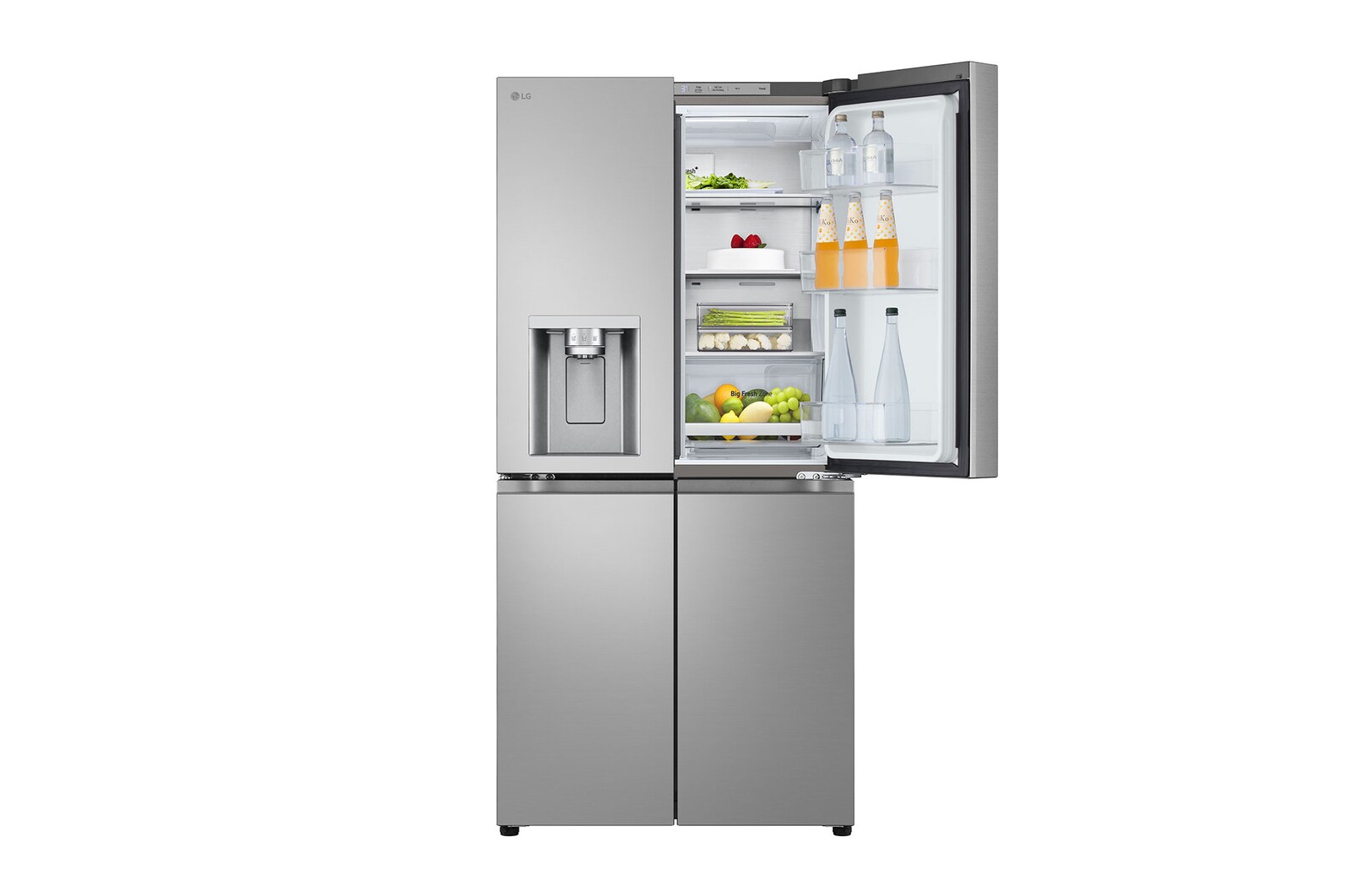 LG Llévate un microondas a s/.99.00 Por la compra de Refrigeradora French Door LG ThinQ™, GM57SPYMS20.ESPR