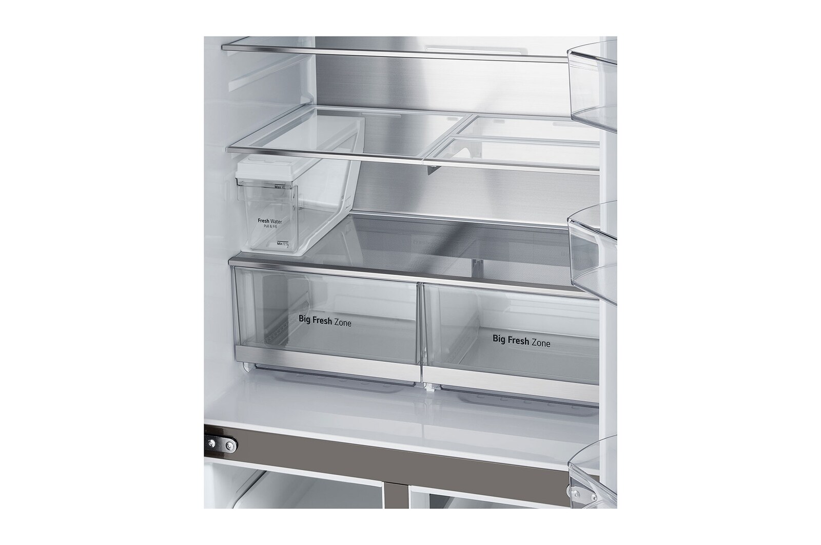 LG Llévate un microondas a s/.99.00 Por la compra de Refrigeradora French Door LG ThinQ™, GM57SPYMS20.ESPR