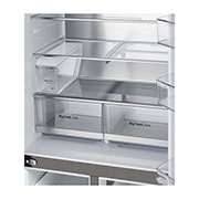 LG Llévate un microondas a s/.99.00 Por la compra de Refrigeradora French Door LG ThinQ™, GM57SPYMS20.ESPR