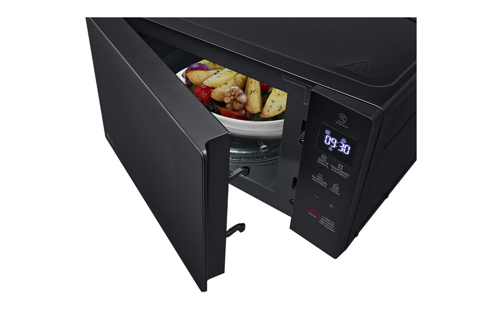 LG Llévate un microondas a s/.99.00 Por la compra de Refrigeradora French Door LG ThinQ™, GM57SPYMS20.ESPR