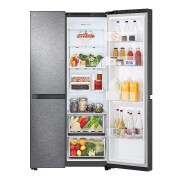 front view full door open with food