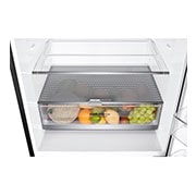 LG Refrigeradora Bottom Freezer 403L, con Múltiple Flujo de aire y estante plegable, negro mate, LB41WGT