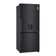LG Refrigeradora Bottom Freezer 403L, con Múltiple Flujo de aire y estante plegable, negro mate, LB41WGT