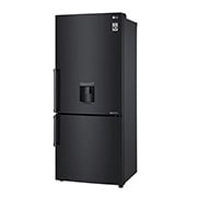 LG Refrigeradora Bottom Freezer 403L, con Múltiple Flujo de aire y estante plegable, negro mate, LB41WGT