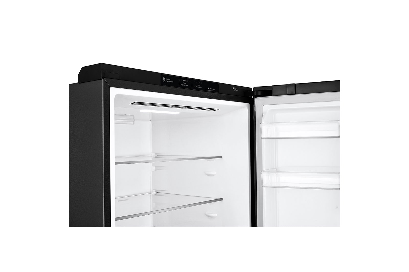 LG Refrigeradora Bottom Freezer 403L, con Múltiple Flujo de aire y estante plegable, negro mate, LB41WGT