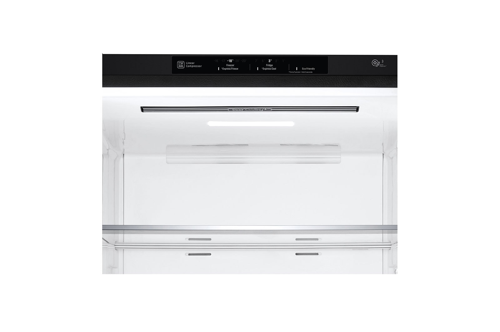 LG Refrigeradora Bottom Freezer 403L, con Múltiple Flujo de aire y estante plegable, negro mate, LB41WGT