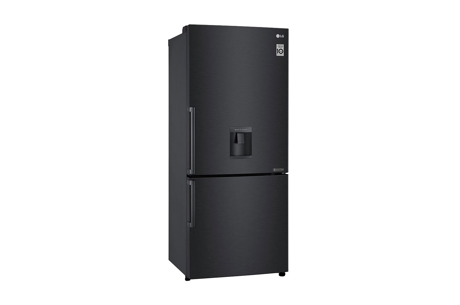LG Refrigeradora Bottom Freezer 403L, con Múltiple Flujo de aire y estante plegable, negro mate, LB41WGT